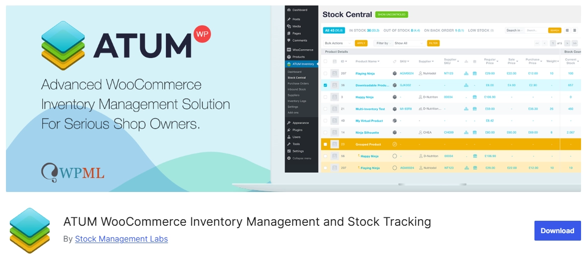 ATUM WooCommerce Inventory Management and Stock Tracking Plugin
