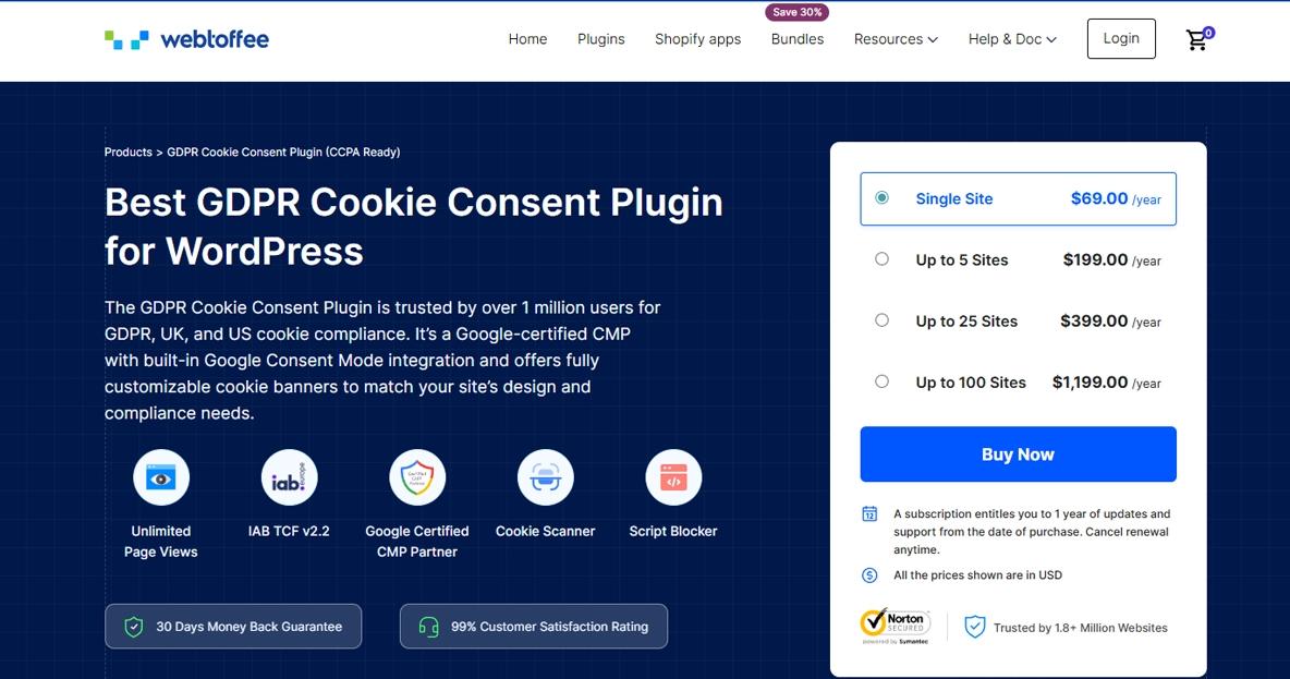 GDPR Cookie Consent Plugin