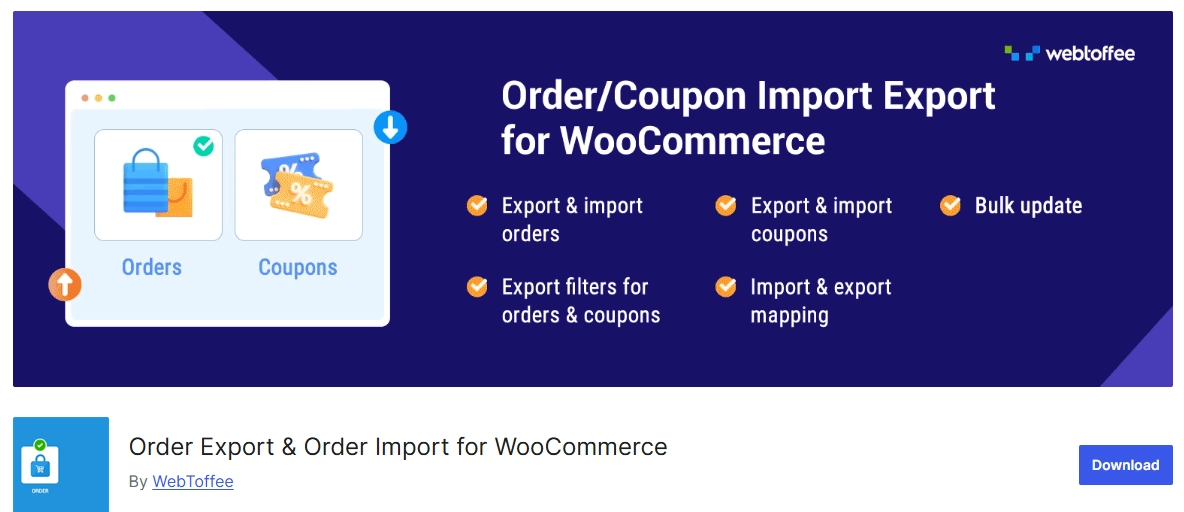 Order, Coupon, Subscription Export Import for WooCommerce Plugin