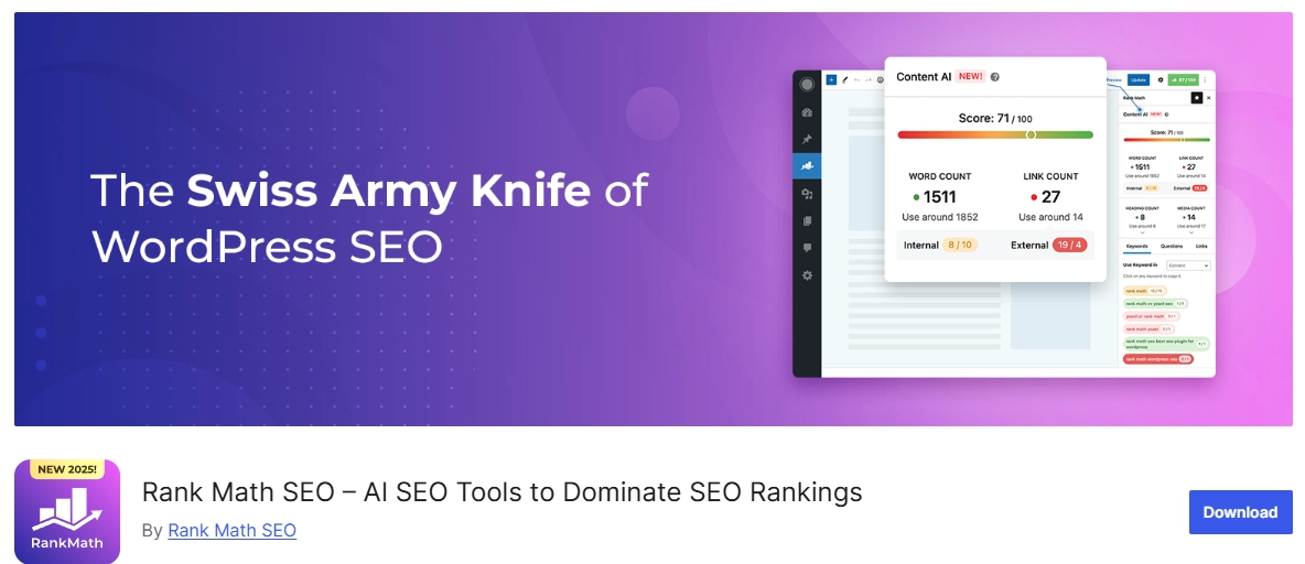 Rank Math #1 SEO Plugin